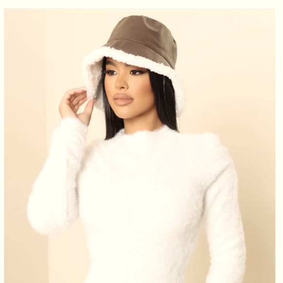 Fashion Nova Accessories - Fashion Nova "Got You Staring" Chocolate Bucket Hat!